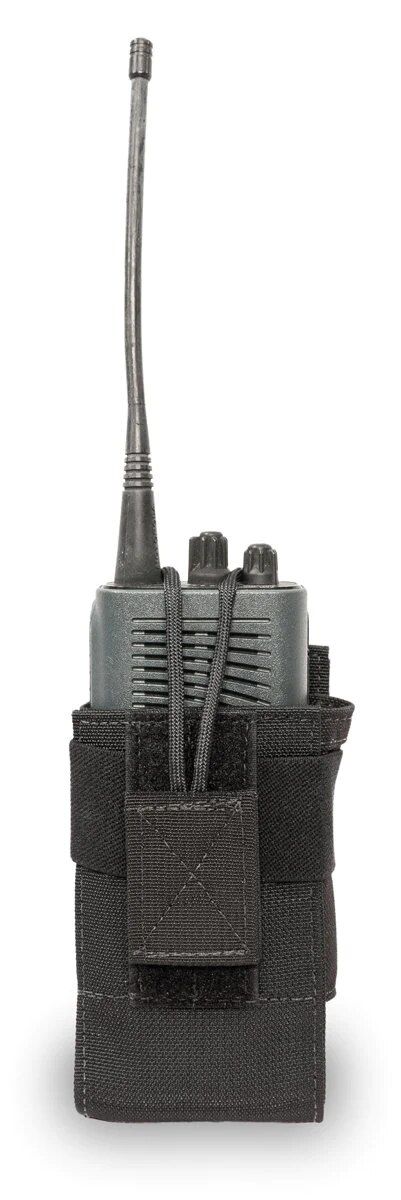 Elite Survival Systems black nylon velcro attach radio pouch.